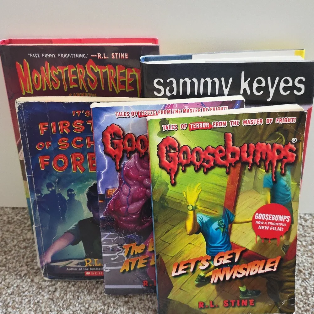 R.L. Stein - Children Thriller Chapter Books Set Of 5 For 9 to 12 Year Olds